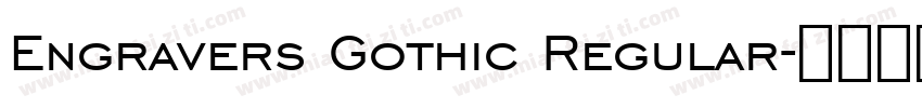 Engravers Gothic Regular字体转换